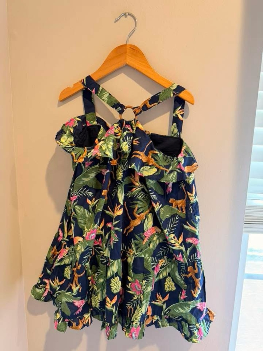 Janie and Jack Safari Tropical Floral Ruffle Sundress